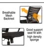 Solace Office Executive Mesh Chair in Black Colour