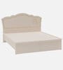 Solace King Size Bed In White Finish with Hydraulic Storage