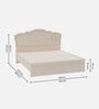 Solace King Size Bed In White Finish with Hydraulic Storage