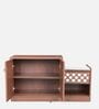 Solace Shoe Rack With Seating in Brown Finish