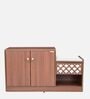 Solace Shoe Rack With Seating in Brown Finish