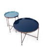 Solaire Nesting Coffee Table (Set Of 2) In Blue & Green Finish