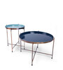 Solaire Nesting Coffee Table (Set Of 2) In Blue & Green Finish