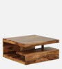 Solana Sheesham Wood Modern Coffee Table in Scratch Resistant Rustic Teak Finish
