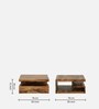 Solana Sheesham Wood Modern Coffee Table in Scratch Resistant Rustic Teak Finish