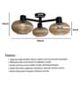 Solara 3-Light Ribbed Glass Chandelier
