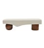 Solara Fabric Bench In White Colour