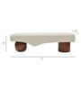 Solara Fabric Bench In White Colour