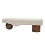 Solara Fabric Bench In White Colour
