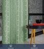 Solara Sage Green Embroidery Cotton Curtains for Door Pack of 1