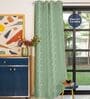 Solara Sage Green Embroidery Cotton Curtains for Window Pack of 1