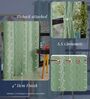 Solara Sage Green Embroidery Cotton Curtains for Window Pack of 1