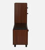 SoleFit 16-Pairs Shoe Cabinet In Walnut Finish With Seating
