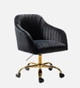 Solemn Sungger Velvet Guest Chairs In Black Colour