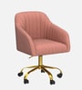 Solemn Sungger Velvet Guest Chairs In Pink  Colour
