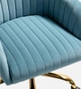 Solemn Sungger Velvet Guest Chairs In Sky Blue  Colour