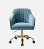 Solemn Sungger Velvet Guest Chairs In Sky Blue  Colour