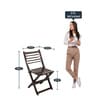 Soli Folding Chair (Set of 2) in Brown Colour