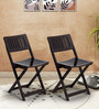 Soli Folding Chair (Set of 2) in Brown Colour