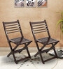 Soli Folding Chair (Set of 2) in Brown Colour