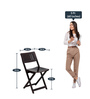 Soli Folding Chair (Set of 2) in Brown Colour