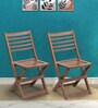 Soli Folding Chair (Set of 2) in Teak Colour