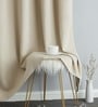 Solid (Pack of 2) 7 Ft Blackout Eyelet Polyester Door  Curtain (Beige )