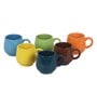 Solid 180ml Multicolour Ceramic 6 Pcs Tea Cups With Tray