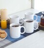 Solid 300ml White Ceramic (Set of 4) Coffee Mug