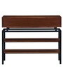 Trestle Solid Acacia Wood Console Table with 2 Drawers in Ginger Bronze Finish