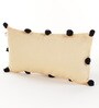 Beige Solid Silk 7 x 14 Inches Cushion Covers (Set of 2)