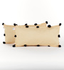 Beige Solid Silk 7 x 14 Inches Cushion Covers (Set of 2)