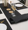 Striped Black (18 x12) PVC Table Linen (Set of 5)