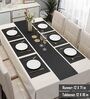 Striped Black (18 x12) PVC Table Linen (Set of 7)