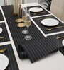 Striped Black (18 x12) PVC Table Linen (Set of 7)