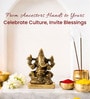 Golden Solid Brass Ganesh Ji Idol