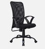 Solid Breathable Mesh Ergonomic Chair In Black Colour