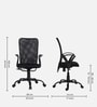 Solid Breathable Mesh Ergonomic Chair In Black Colour