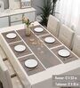 Geometric Brown (18 x12) PVC Table Linen (Set of 7)