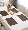 Solid Brown (18x12) PVC Table Placemat (Set of 4)