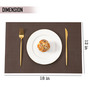 Solid Brown (18x12) PVC Table Placemat (Set of 4)