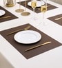 Solid Brown (18x12) PVC Table Placemat (Set of 4)