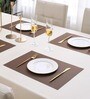 Solid Brown (18x12) PVC Table Placemat (Set of 4)