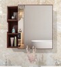 Solid Brown Engineered Wood Bathroom Cabinet