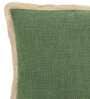 Green Solid Cotton 16 x 16 Inches Cushion Cover