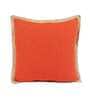 Orange Solid Cotton 16 x 16 Inches Cushion Cover