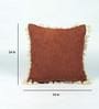 Brown Solid Cotton 16 x 16 Inches Cushion Cover