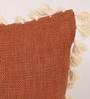 Brown Solid Cotton 16 x 16 Inches Cushion Cover