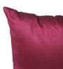 Plum Solid Silk Blend 16 x 16 Inches Cushion Cover