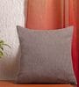 Grey Solid Cotton 16 x 16 Inches Cushion Cover